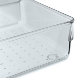 Livivo 4 Compartment Drawer Desk Organiser Clear Plastic - thumbnail 2