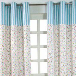 Homescapes Cotton Multi Stars Ready Made Eyelet Curtain Pair, 137 X 228 Cm Drop - thumbnail 2