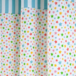 Homescapes Cotton Multi Stars Ready Made Eyelet Curtain Pair, 137 X 228 Cm Drop - thumbnail 4