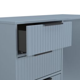 Ancona Matt Denim Blue 4 Drawer Non-Extendable Dressing Table (H)759mm (W)970mm (D)392mm - thumbnail 4
