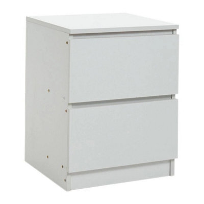 Modern Bed Side Cabinet Bedroom Storage 2Drawer Nightstand Side Shelf Storage - image 1