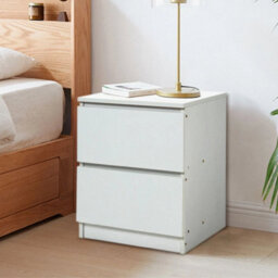 Modern Bed Side Cabinet Bedroom Storage 2Drawer Nightstand Side Shelf Storage - thumbnail 5