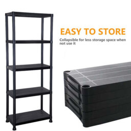 Crystals Set Of 2 5 Tier Plastic Racking Shelf Heavy Duty Garage Shelving Storage Unit Organiser - thumbnail 7