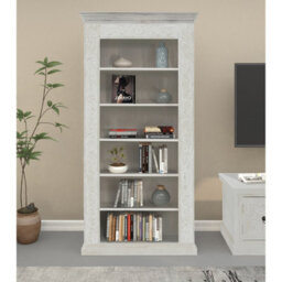 Dorel Home Malati 6 Shelf Bookcase In Mango Wood Cream