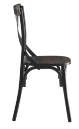Nordlys Set Of 2 Metal And Gray Wood Dining Chairs Industrial Style Dining Room - thumbnail 7