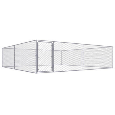 Walplus Outdoor Dog Kennel Galvanised Steel 4X4X1 M - image 1