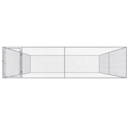 Walplus Outdoor Dog Kennel Galvanised Steel 4X4X1 M - thumbnail 2