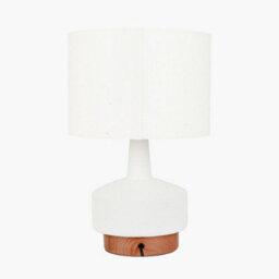 Pacific Lifestyle Wood Effect Textured Ceramic Table Lamp - thumbnail 3