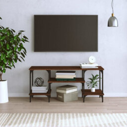 Berkfield Tv Cabinet Brown Oak 102X35X45.5 Cm Engineered Wood - thumbnail 3