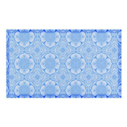 Native Natural Blue Floral Pattern Indoor & Outdoor Doormat - 70X40Cm - thumbnail 2
