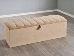 Divan Base Direct Altair Ottoman Storage Box 6Ft Super King - Plush Velvet Beige - thumbnail 1