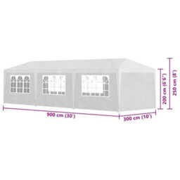 Walplus Party Tent Garden Gazebo Canopy 3X9 M White - thumbnail 6