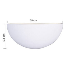 Harper Living Ceramic Wall Light Bowl Shaped, Uplighter White Paintable Finish E14 Socket (No Bulb) - thumbnail 5