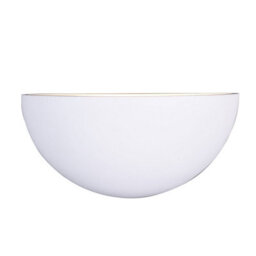 Harper Living Ceramic Wall Light Bowl Shaped, Uplighter White Paintable Finish E14 Socket (No Bulb) - thumbnail 2