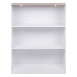 Hadwell Matt White Oak Effect 3 Shelf Rectangular Bookcase, (H)1065mm (W)800mm - thumbnail 3