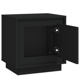 Vidaxl Bedside Cabinets 2 Pcs Black 44X35X45 Cm Engineered Wood - thumbnail 6