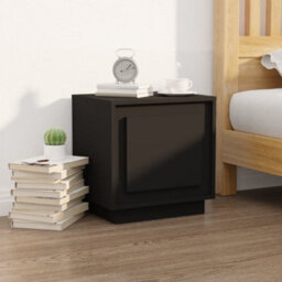 Vidaxl Bedside Cabinets 2 Pcs Black 44X35X45 Cm Engineered Wood - thumbnail 3
