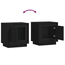 Vidaxl Bedside Cabinets 2 Pcs Black 44X35X45 Cm Engineered Wood - thumbnail 9