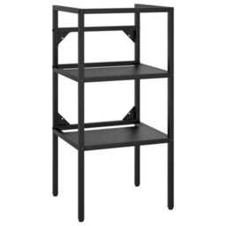 Berkfield Bathroom Washbasin Frame Black 40X38X83 Cm Iron - thumbnail 2