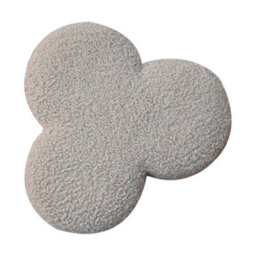 Artisan Furniture Solid Wood Mud Boucle Clover Footstool - thumbnail 8