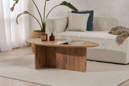 Decortie Orba Oval Coffee Table Rustic Oak Effect 120 X 65 X 40 Cm - thumbnail 7