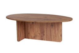 Decortie Orba Oval Coffee Table Rustic Oak Effect 120 X 65 X 40 Cm - thumbnail 9
