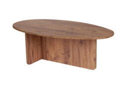 Decortie Orba Oval Coffee Table Rustic Oak Effect 120 X 65 X 40 Cm - thumbnail 2