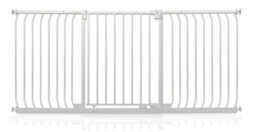 Safetots Elite Pressure Safety Gate, 188Cm - 197Cm, Matt White, Pressure Fit Stair Gate