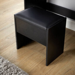 Home Source Ella Black Dressing Table With Stool And Led Lights Mirror - thumbnail 6