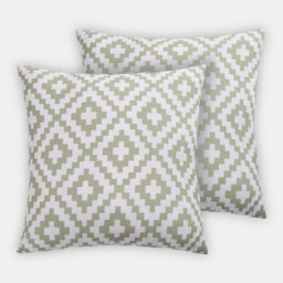 Ohs 2 X Geometric Cushion Cover 45 X 45Cm - Sage - thumbnail 6