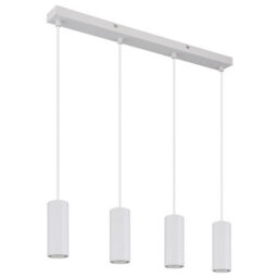 Luminosa Lighting Luminosa James Bar Pendant Ceiling Light White Matt 4X Gu10 - thumbnail 2