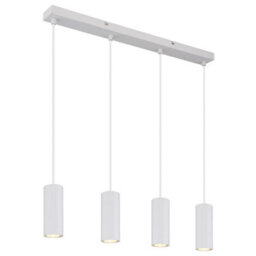 Luminosa Lighting Luminosa James Bar Pendant Ceiling Light White Matt 4X Gu10 - thumbnail 1