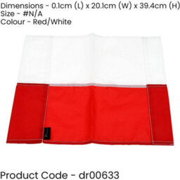 Precision Single All Weather Football Corner Flag -Red & White - Outdoor Polyester - thumbnail 2