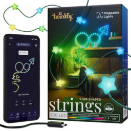 Twinkly Strings Usb-C 200 Star-Shaped Rgb Leds, Green Wire - thumbnail 2