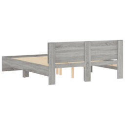 Berkfield Bed Frame Without Mattress Grey Sonoma 150X200 Cm King Size - thumbnail 7