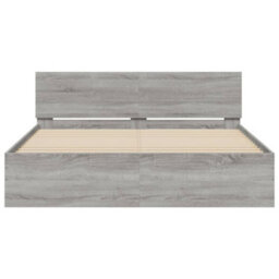 Berkfield Bed Frame Without Mattress Grey Sonoma 150X200 Cm King Size - thumbnail 5