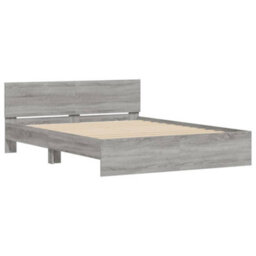 Berkfield Bed Frame Without Mattress Grey Sonoma 150X200 Cm King Size - thumbnail 4