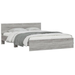 Berkfield Bed Frame Without Mattress Grey Sonoma 150X200 Cm King Size - thumbnail 3