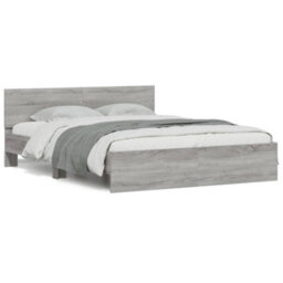 Berkfield Bed Frame Without Mattress Grey Sonoma 150X200 Cm King Size - thumbnail 2