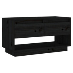 Vidaxl Tv Cabinet Black 74X34X40 Cm Solid Wood Pine