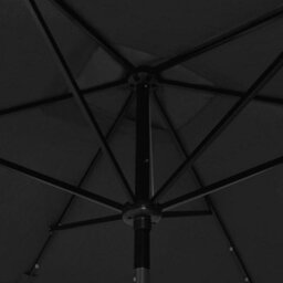 Walplus Garden Parasol With Leds And Steel Pole Black 2X3 M - thumbnail 9