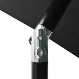 Walplus Garden Parasol With Leds And Steel Pole Black 2X3 M - thumbnail 7