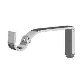 GoodHome Olympe Grey Chrome Effect Extendable Ball Single Curtain Pole Set, (L)1200mm-2100mm (Dia)19mm - thumbnail 4