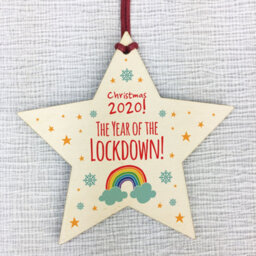 Red Ocean 2020 Lockdown Wooden Christmas Bauble Decoration Family Xmas - thumbnail 5