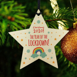 Red Ocean 2020 Lockdown Wooden Christmas Bauble Decoration Family Xmas - thumbnail 6