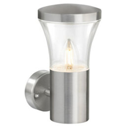 Long Life Lamps Company Modern Led Single Outdoor Wall Light Stainless Steel Zlc337 With 5W Led Candle Ww