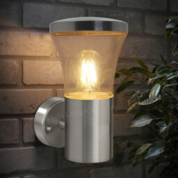 Long Life Lamps Company Modern Led Single Outdoor Wall Light Stainless Steel Zlc337 With 5W Led Candle Ww - thumbnail 7