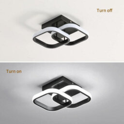 Black Ceiling Light LED Lamp Modern Chandelier Living Room Bedroom Pendant Lights - thumbnail 4
