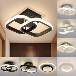 Black Ceiling Light LED Lamp Modern Chandelier Living Room Bedroom Pendant Lights