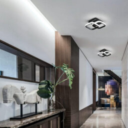 Black Ceiling Light LED Lamp Modern Chandelier Living Room Bedroom Pendant Lights - thumbnail 2